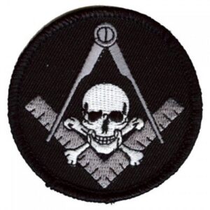 Widow's Son Skull Square & Compass 3"
