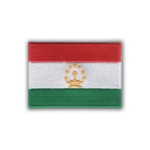 Flag of Tajikistan 3.5" x 2.5" Logo Sew Ironed On Embroidery Applique Patch