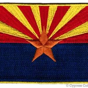 ARIZONA STATE FLAG 3.5"x2.5" Embroidered Sew Ironed Badge